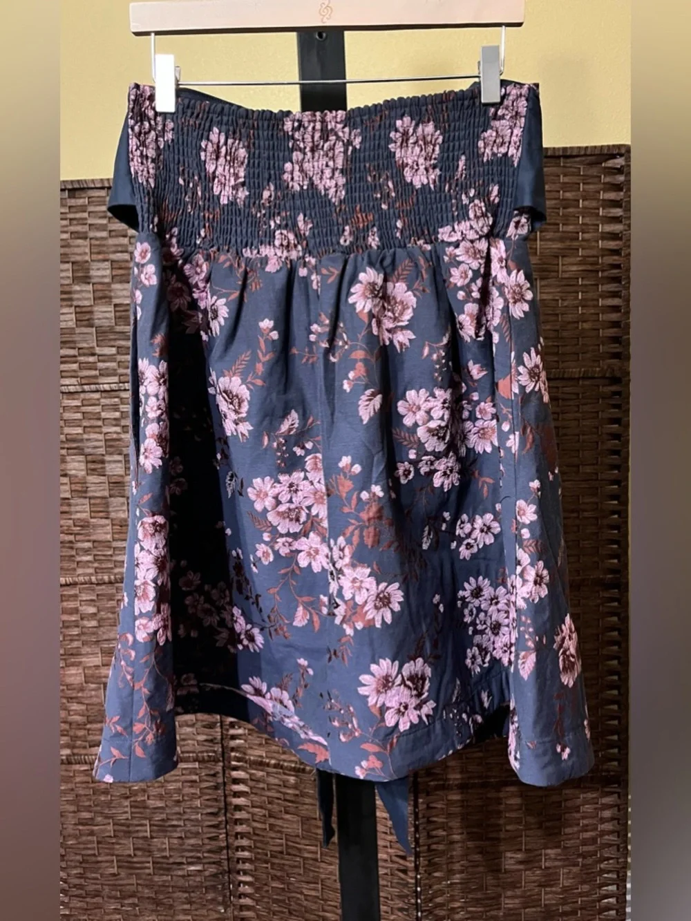 New Free People Matilda Mini Dress Strapless Floral Jacquard – Size XL
